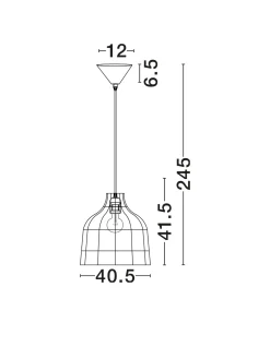 Lampadari Moderni-Selezionato da Mazzolaluce Lampadario cupola di rattan a sospensione marrone per sala da pranzo