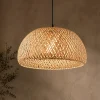 Lampadari Moderni-Selezionato da Mazzolaluce Lampadario cupola di rattan bamboo naturale per soggiorno