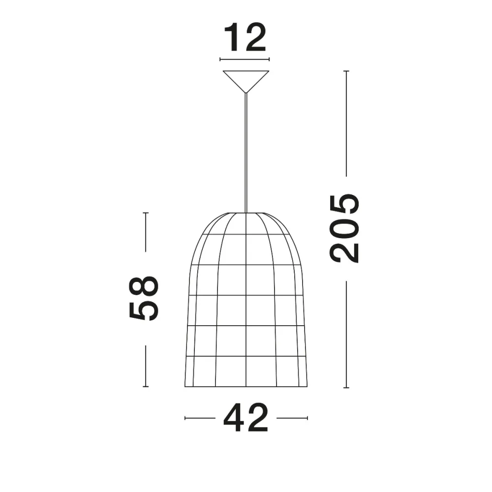 Lampadari Moderni-Selezionato da Mazzolaluce Lampadario cupola di rattan e giacinto essiccato per soggiorno