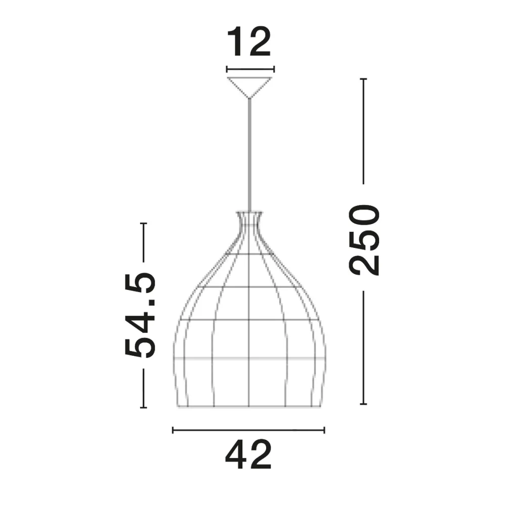 Lampadari Cucina-Selezionato da Mazzolaluce Lampadario cupola di rattan grigio 42 cm per cucina