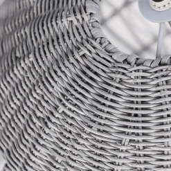 Lampadario Camera Da Letto-Selezionato da Mazzolaluce Lampadario cupola di rattan grigio 46 cm per camera da letto
