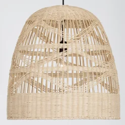 Lampadari Cucina-Selezionato da Mazzolaluce Lampadario cupola di rattan naturale 46 cm per cucina