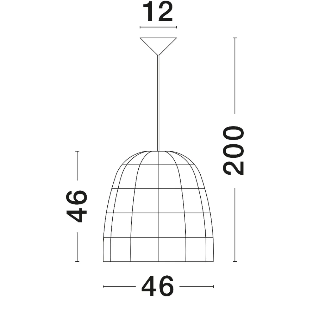Lampadari Cucina-Selezionato da Mazzolaluce Lampadario cupola di rattan naturale 46 cm per cucina