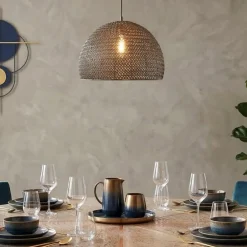 Lampadari Moderni-Selezionato da Mazzolaluce Lampadario cupola maglie di metallo ottone invecchiato