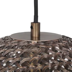 Lampadari Moderni-Selezionato da Mazzolaluce Lampadario cupola maglie di metallo ottone invecchiato