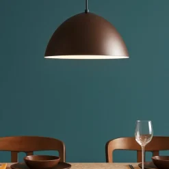 Lampadari Cucina-Selezionato da Mazzolaluce Lampadario cupola marrone 34cm per cucina