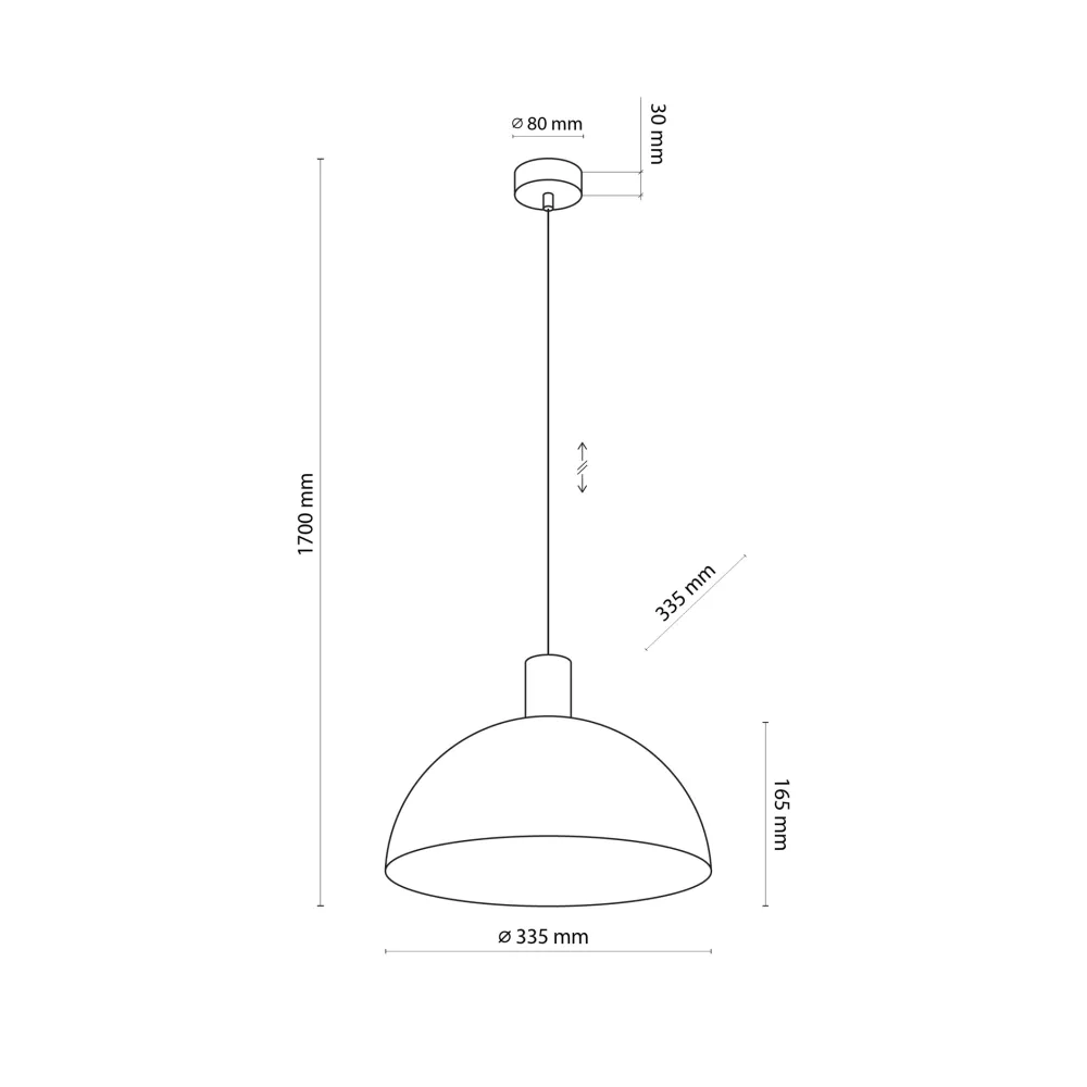 Lampadari Cucina-Selezionato da Mazzolaluce Lampadario cupola marrone in metallo inserti legno pino per cucina