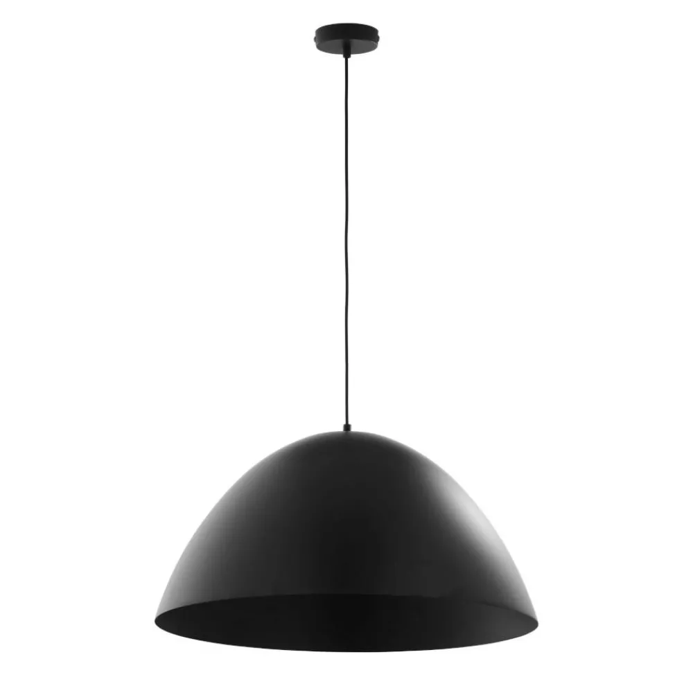 Lampadari Cucina-Selezionato da Mazzolaluce Lampadario cupola metallo nera 50cm per tavolo cucina