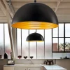 Lampadari Cucina-Fabas Luce Lampadario cupola nera interno oro per cucina dingle