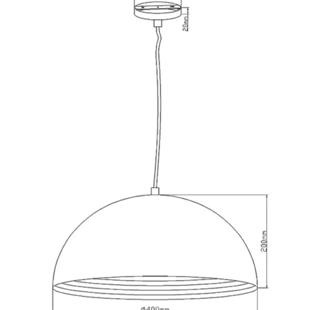 Lampadari Cucina-Fabas Luce Lampadario cupola nera interno oro per cucina dingle
