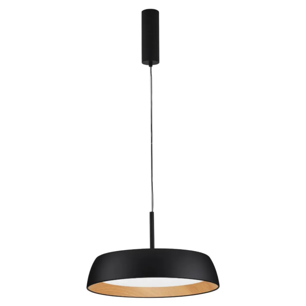 Lampadari Cucina-Selezionato da Mazzolaluce Lampadario cupola nero effetto legno per cucina moderna