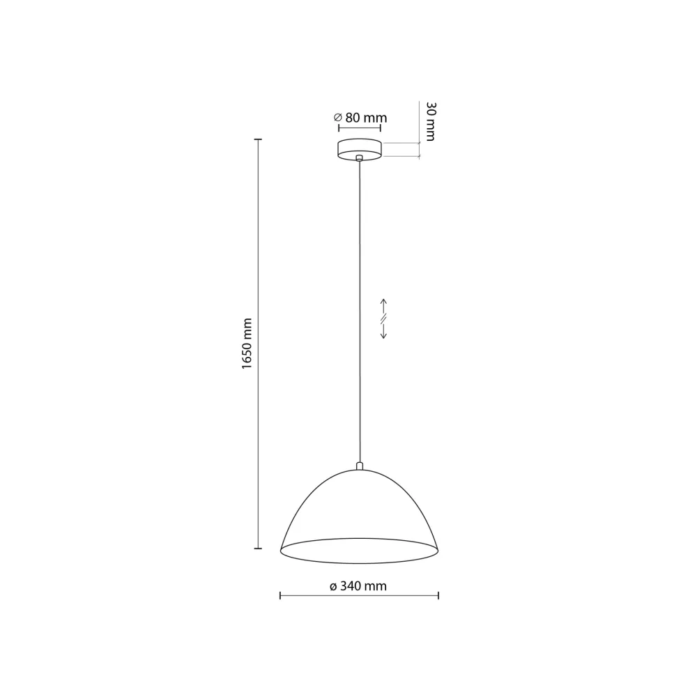 Lampadari Cucina-Selezionato da Mazzolaluce Lampadario cupola sabbia in metallo 34 cm per cucina moderna