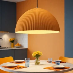 Lampadari Cucina-Fabas Luce Lampadario cupola senape di plastica vegetale carola