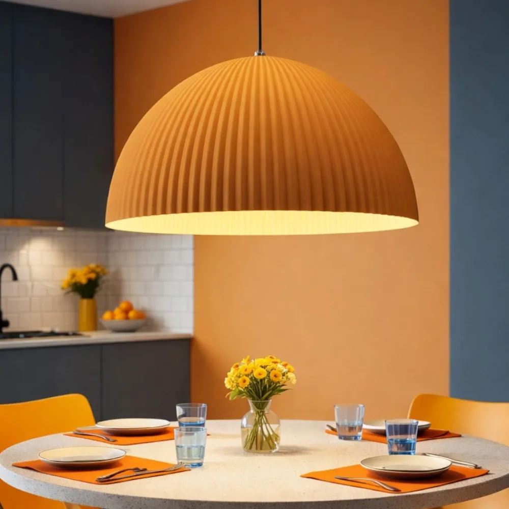 Lampadari Cucina-Fabas Luce Lampadario cupola senape di plastica vegetale carola