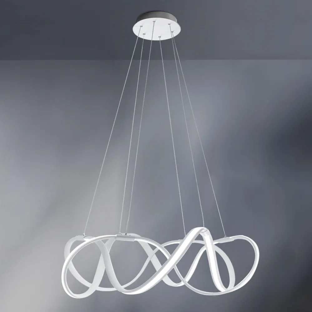 Lampadari Moderni-Vivida International Lampadario curls vivida design moderno per soggiorno led 60w 3000k dimmerabile