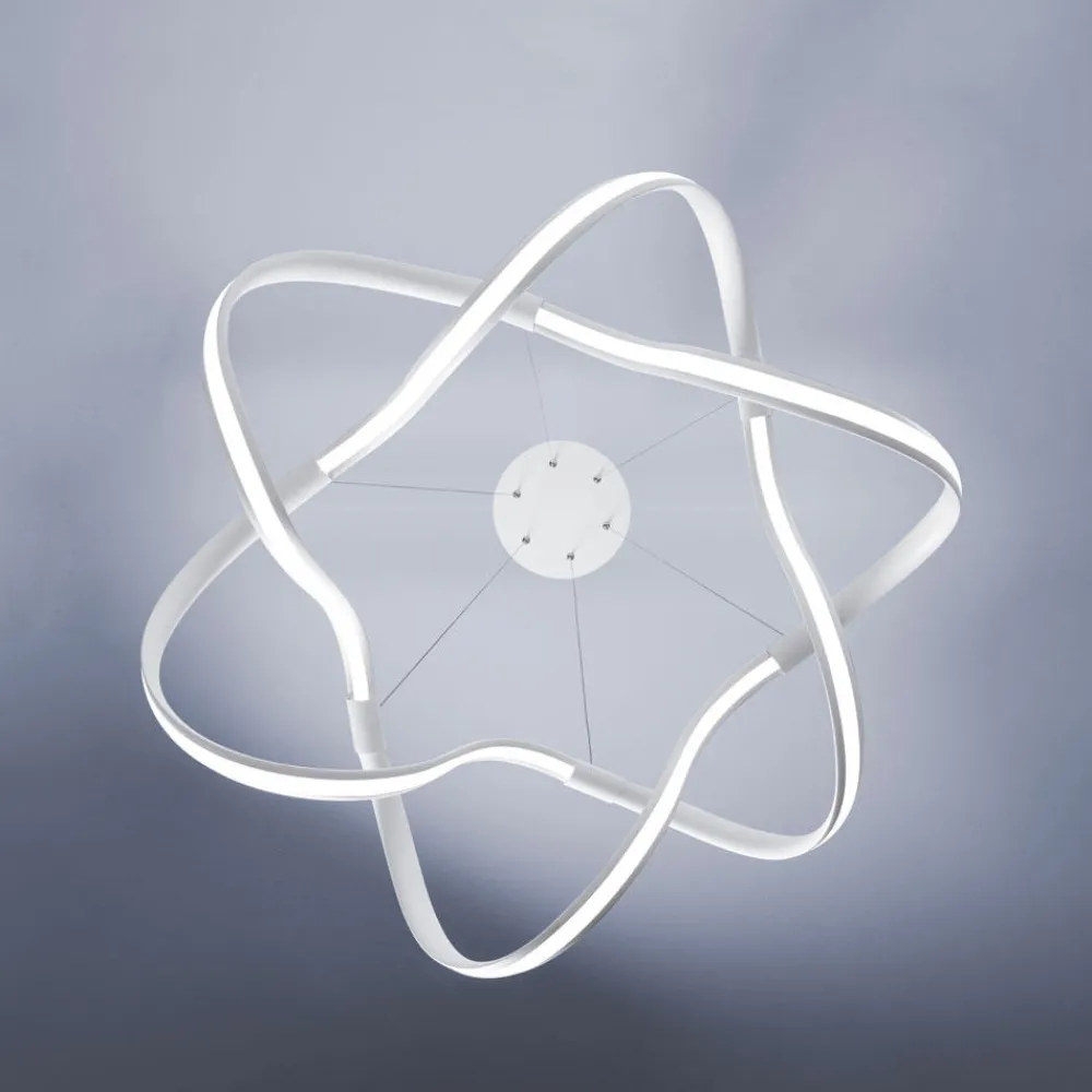 Lampadari Moderni-Vivida International Lampadario curls vivida design moderno per soggiorno led 60w 3000k dimmerabile