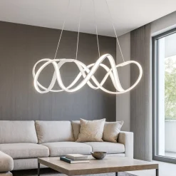 Lampadari Moderni-Vivida International Lampadario curls vivida design moderno per soggiorno led 60w 3000k dimmerabile
