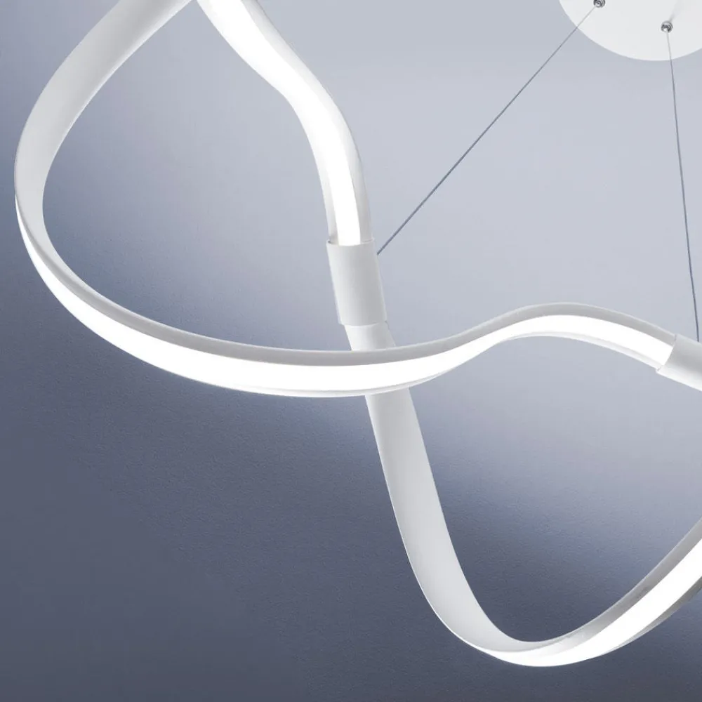 Lampadari Moderni-Vivida International Lampadario curls vivida design moderno per soggiorno led 60w 3000k dimmerabile