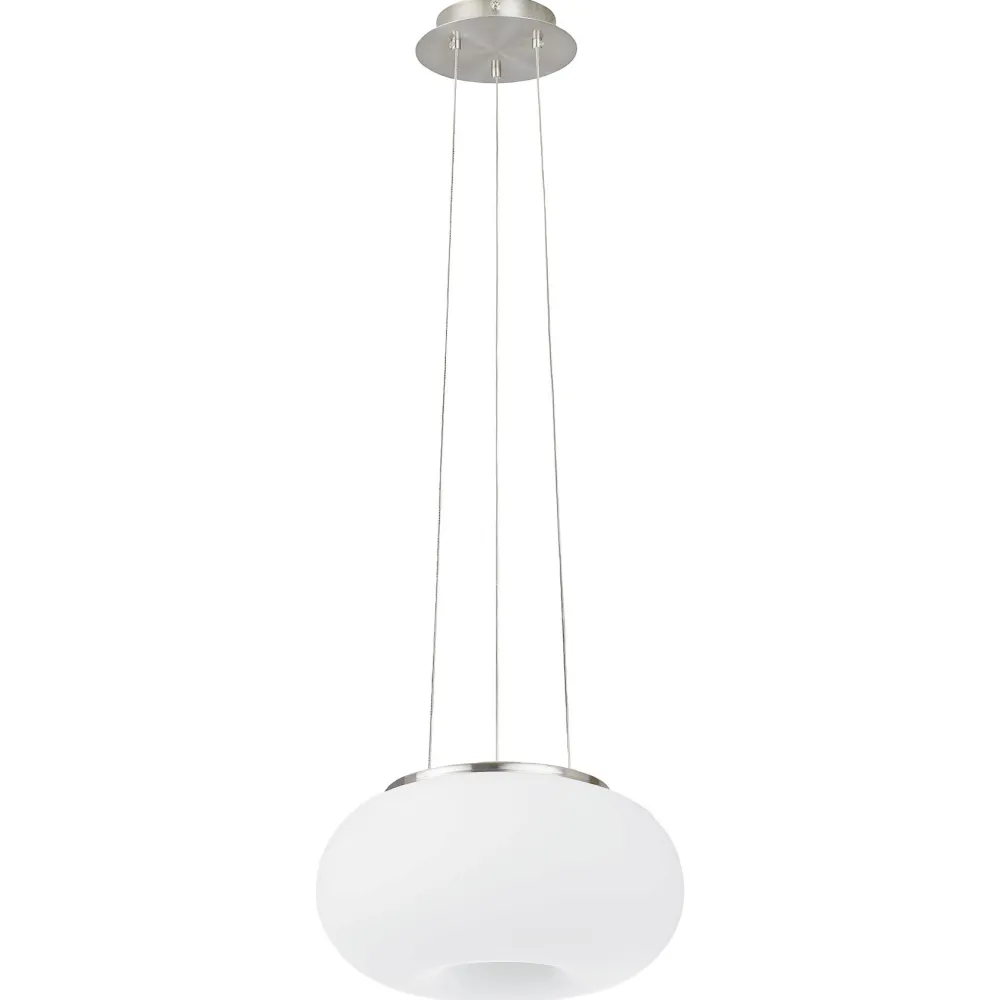 Lampadario Camera Da Letto-Eglo Lampadario da camera da letto di vetro bianco optica