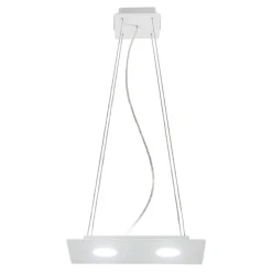 Lampadari Cucina-Affralux Lampadario da cucina flet bianco rettangolare