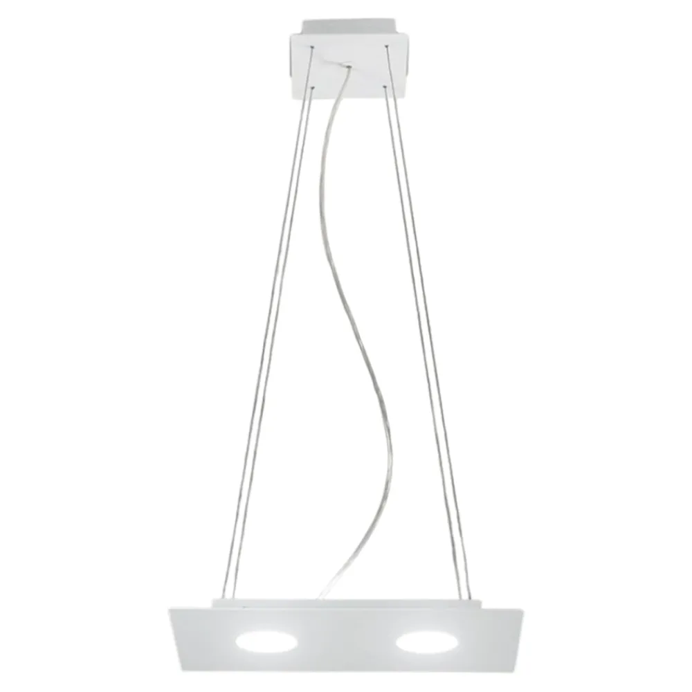 Lampadari Cucina-Affralux Lampadario da cucina flet bianco rettangolare