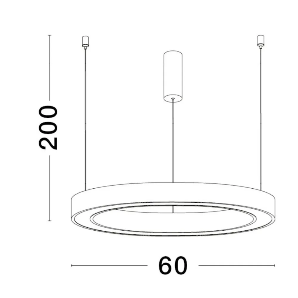 Lampadari Moderni-Selezionato da Mazzolaluce Lampadario da cucina anello bianco led 3000k 60cm dimmerabile