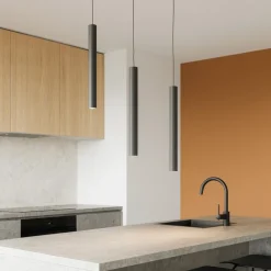 Lampadari Cucina-Top Light Lampadario da cucina cilindri antracite con decentramento
