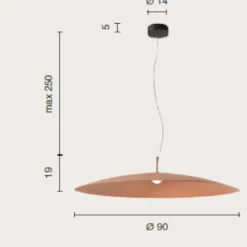 Lampadari Cucina-Ondaluce Lampadario da cucina 90cm led 18w 3000k elle terra
