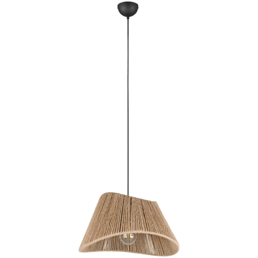 Lampadari Cucina-Selezionato da Mazzolaluce Lampadario da cucina conico marrone in corda