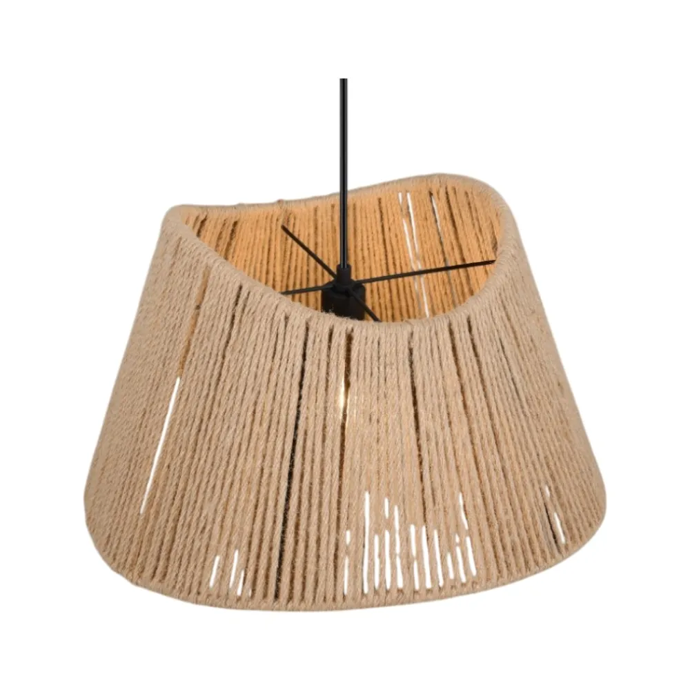 Lampadari Cucina-Selezionato da Mazzolaluce Lampadario da cucina conico marrone in corda