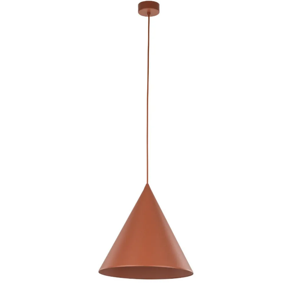 Lampadari Cucina-Selezionato da Mazzolaluce Lampadario da cucina cono 33 cm colore mattone