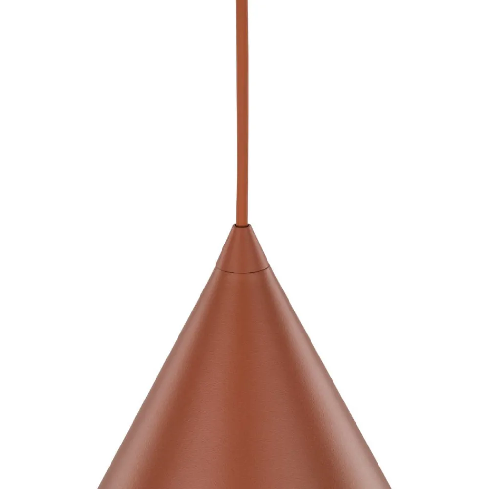 Lampadari Cucina-Selezionato da Mazzolaluce Lampadario da cucina cono 33 cm colore mattone