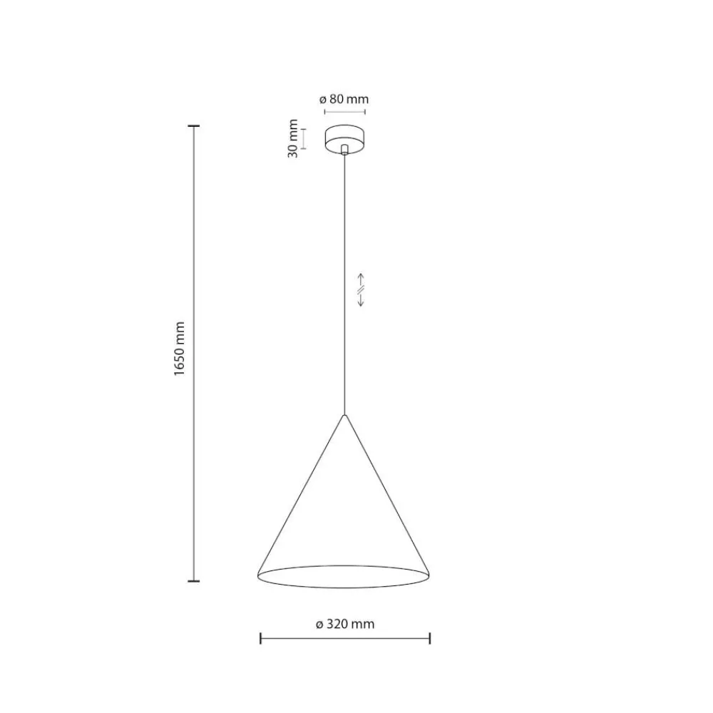 Lampadari Cucina-Selezionato da Mazzolaluce Lampadario da cucina cono 33 cm colore mattone