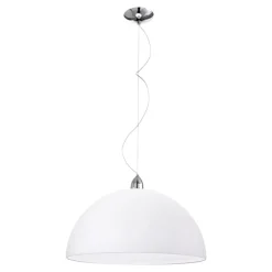 Lampadari Cucina-Selezionato da Mazzolaluce Lampadario da cucina cupola 40cm di vetro bianco