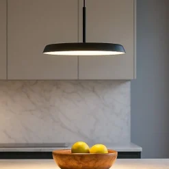 Lampadari Cucina-Selezionato da Mazzolaluce Lampadario da cucina design piatto effetto legno led 3000k