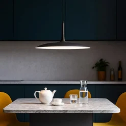 Lampadari Cucina-Selezionato da Mazzolaluce Lampadario da cucina disco nero led 16w 3000k design