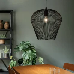 Lampadari Cucina-Selezionato da Mazzolaluce Lampadario da cucina fili tessuto nero