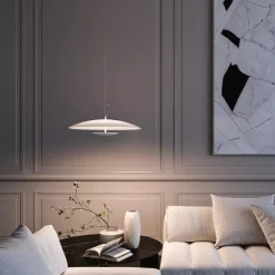Lampadari Cucina-Linea Light Lampadario da cucina horizon bianco led 34w 3000k