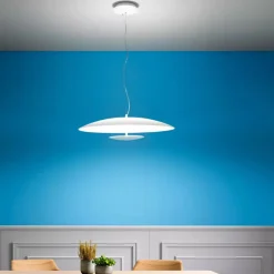 Lampadari Cucina-Linea Light Lampadario da cucina horizon bianco led 34w 3000k