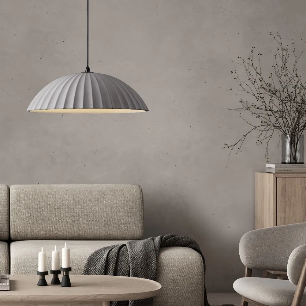 Lampadari Cucina-Selezionato da Mazzolaluce Lampadario da cucina in cemento scanalato