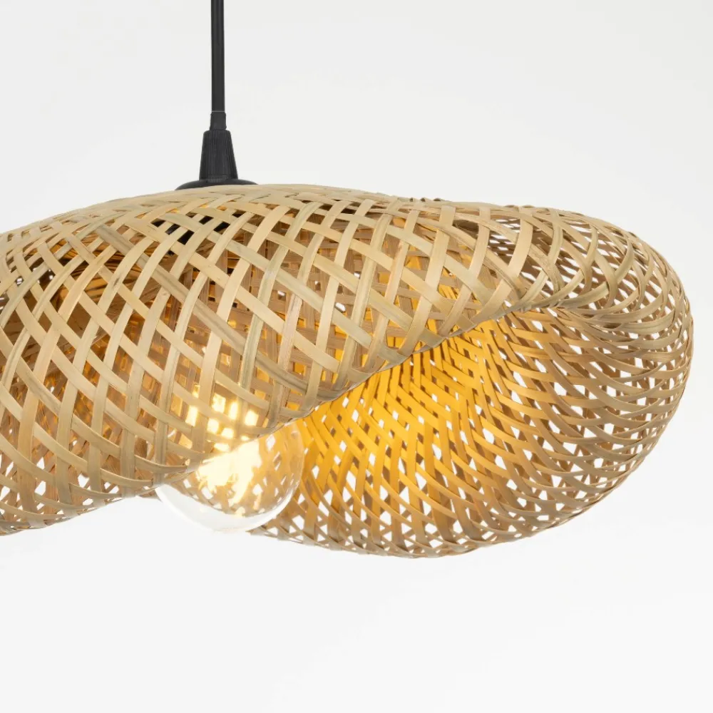 Lampadari Cucina-Selezionato da Mazzolaluce Lampadario da cucina in rattan e bambu'