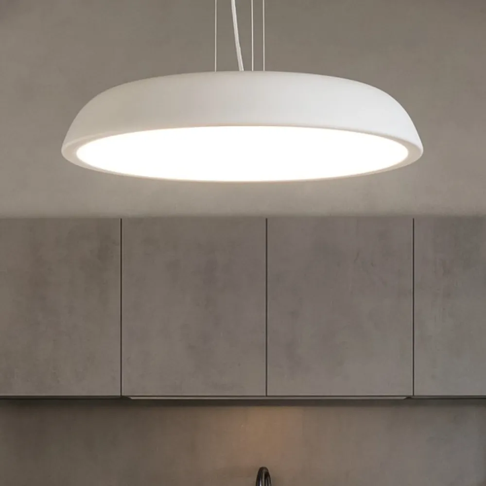 Lampadari Cucina-IsyLuce Lampadario da cucina zendel bianco led 55w 3000k 4000k dimmerabile