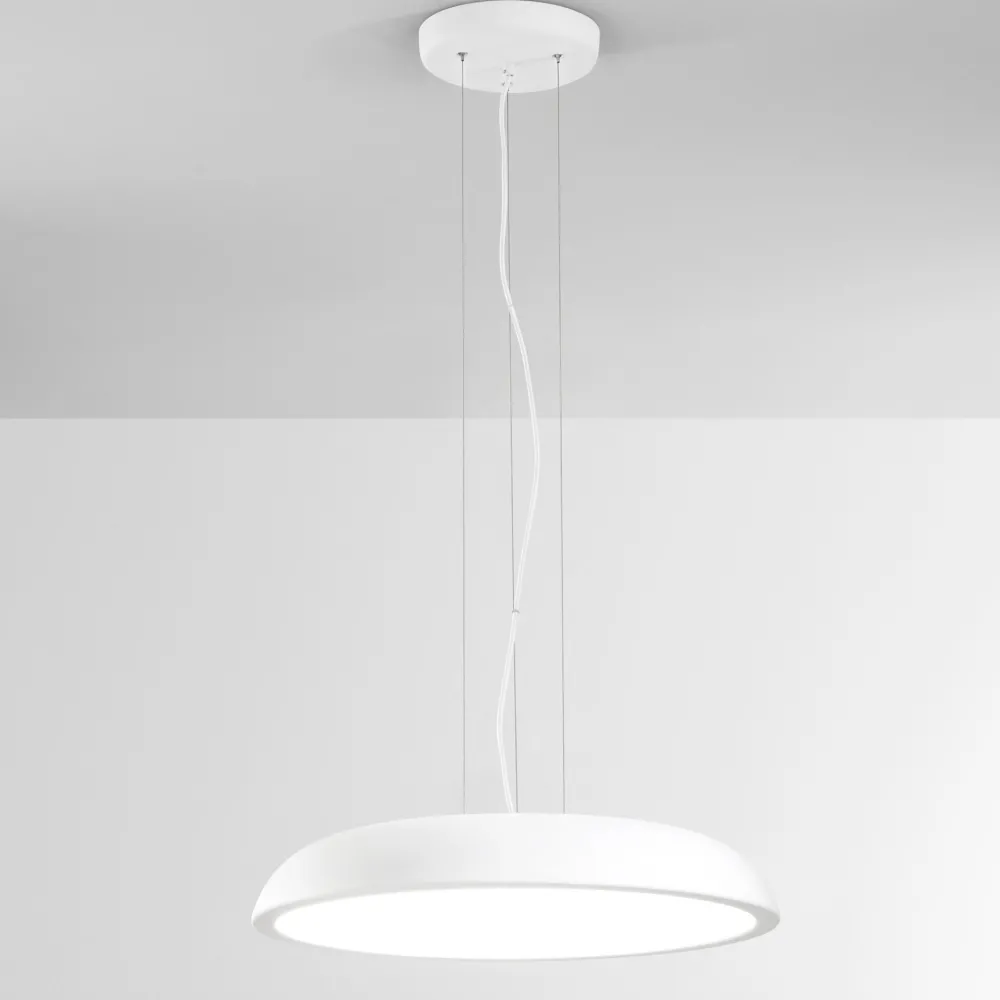 Lampadari Cucina-IsyLuce Lampadario da cucina zendel bianco led 55w 3000k 4000k dimmerabile