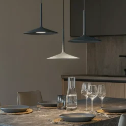 Lampadari Cucina-Linea Light Lampadario da cucina led 19w 3000k poe p3 grigio