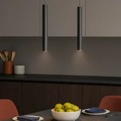 Lampadari Cucina-Top Light Lampadario da cucina luci decentrate cilindri nero