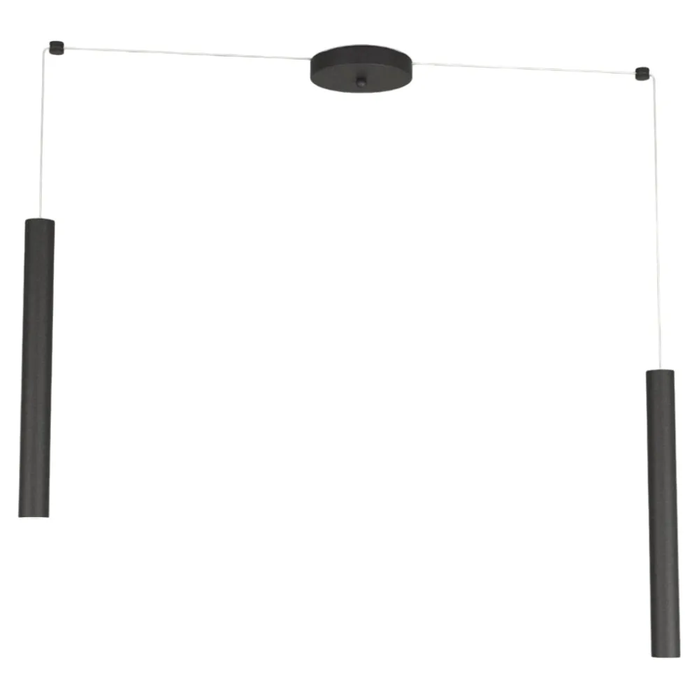 Lampadari Cucina-Top Light Lampadario da cucina luci decentrate cilindri nero