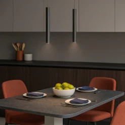 Lampadari Cucina-Top Light Lampadario da cucina luci decentrate cilindri nero