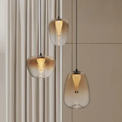 Lampadari Cucina-Selezionato da Mazzolaluce Lampadario da cucina 3 luci in vetro led 3000k design moderna
