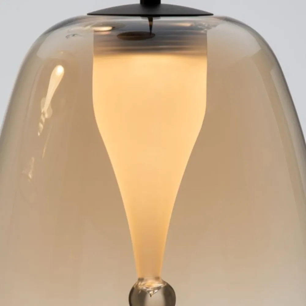 Lampadari Cucina-Selezionato da Mazzolaluce Lampadario da cucina 3 luci in vetro led 3000k design moderna