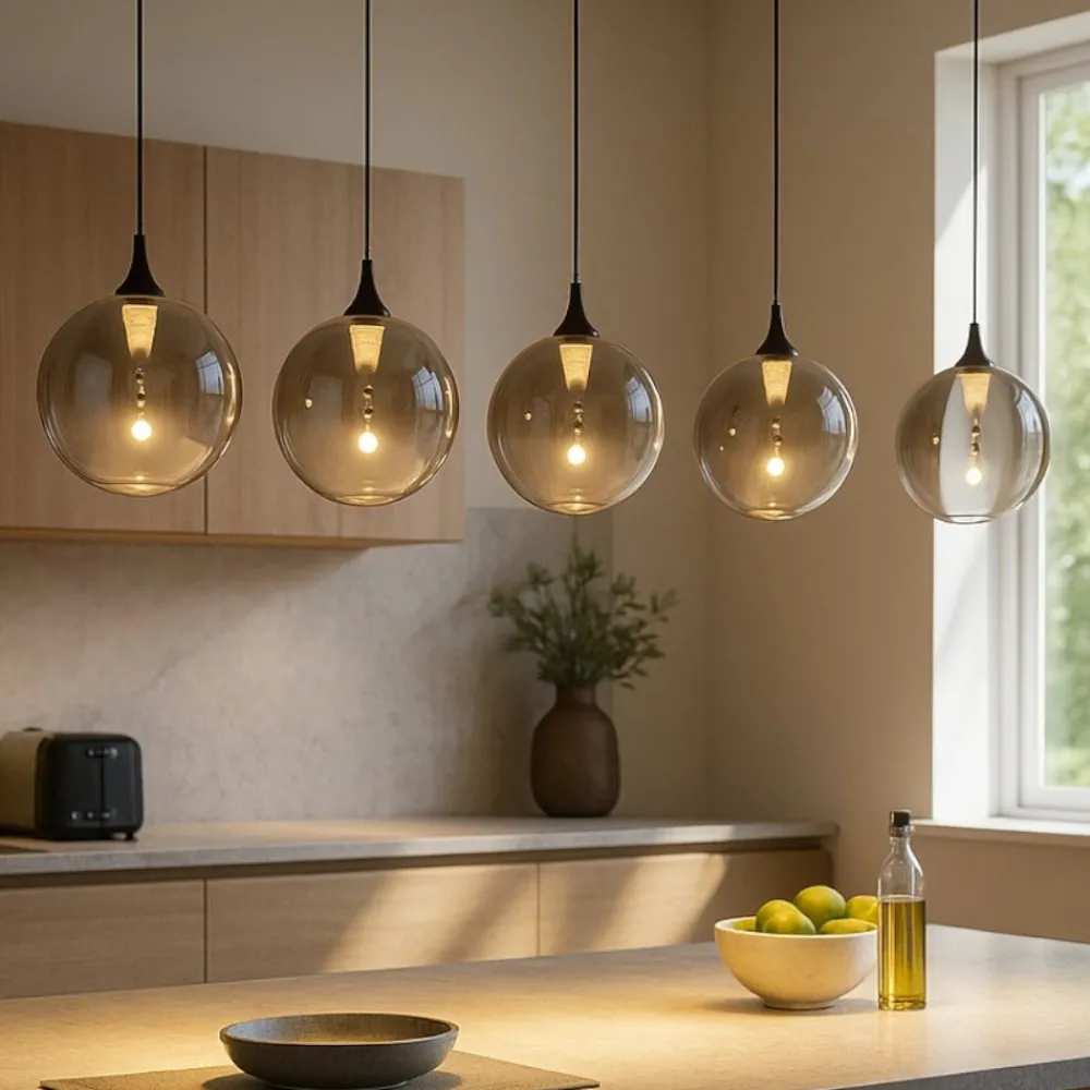 Lampadari Cucina-Selezionato da Mazzolaluce Lampadario da cucina 5 luci moderno led 3000k dimmerabile